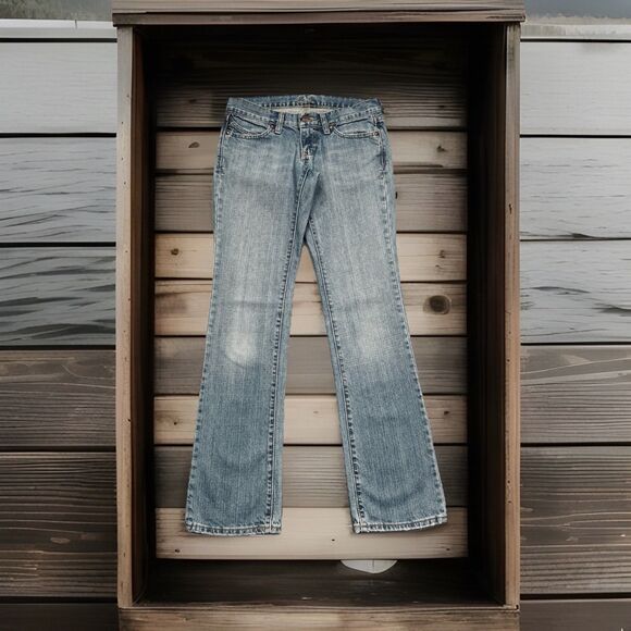 Y2K Old Navy Lowest Rise Bootcut Diva Jeans 0 (28x31) Blue Cotton Denim Womens - Picture 8 of 9